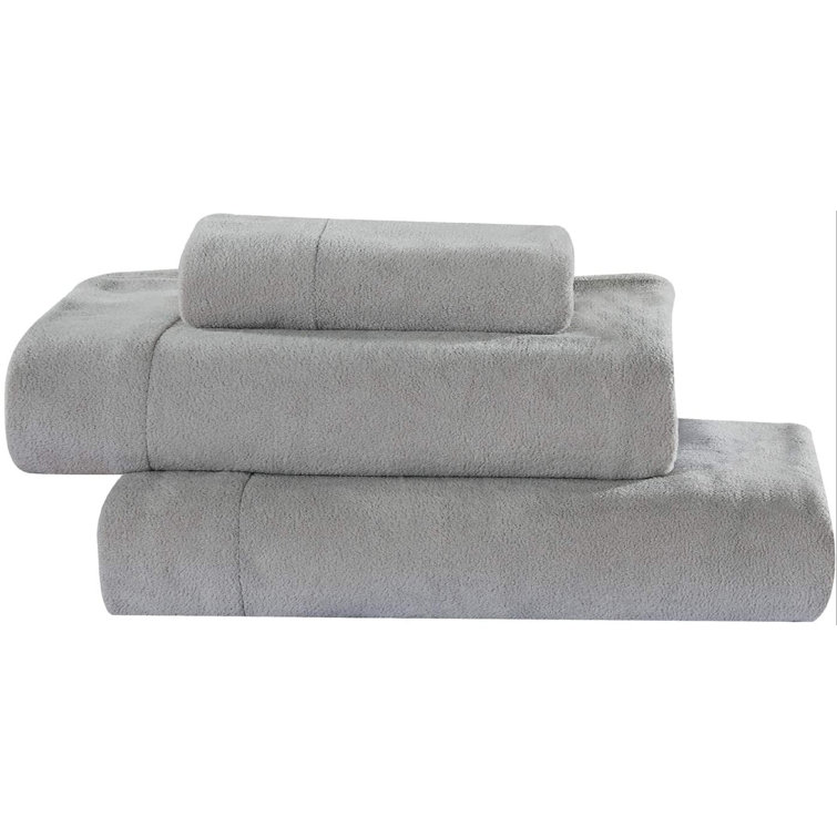 SpicyMedia Polar Fleece Bed Sheet Set, Super Soft Plush Microfiber 4